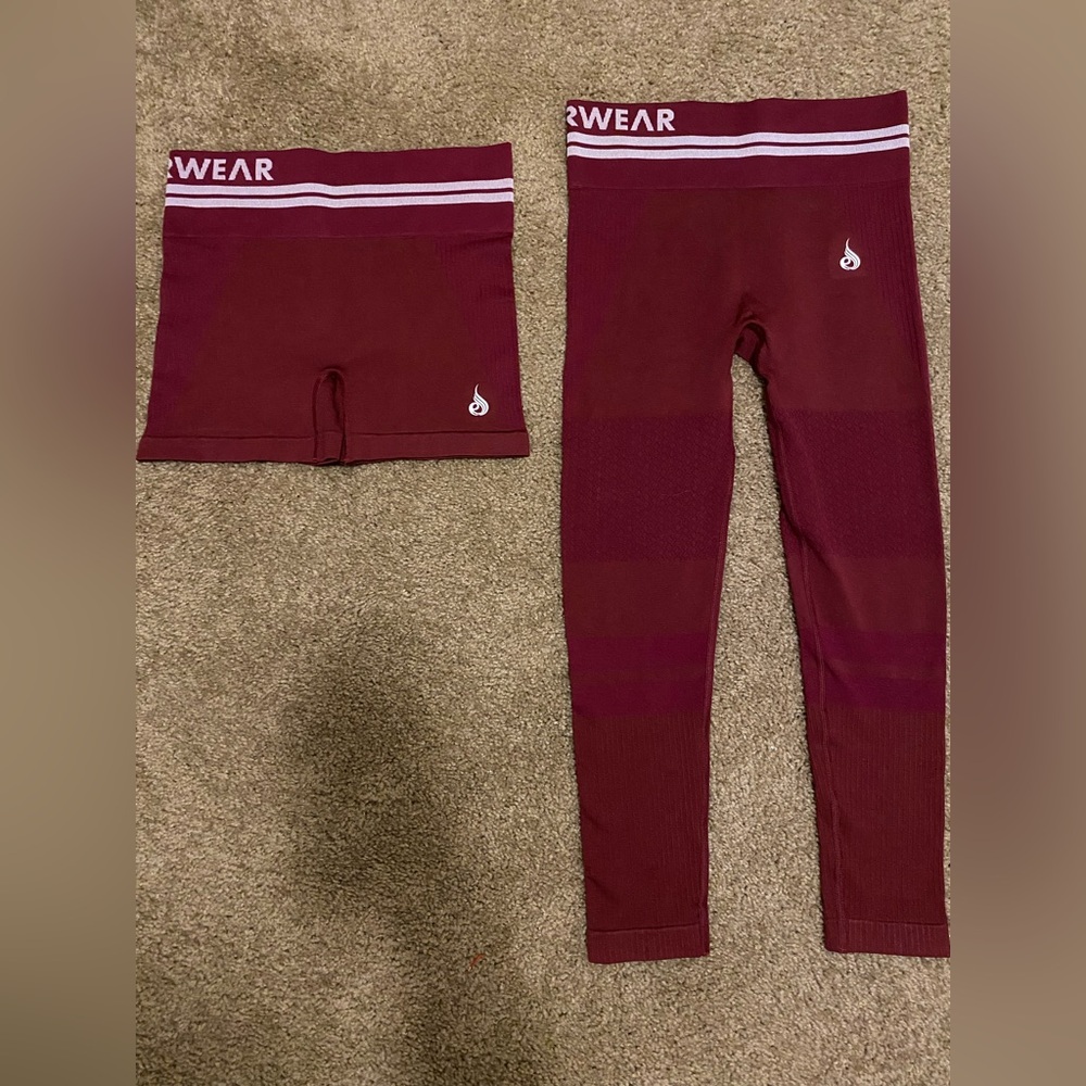 Ryderwear Maroon workout set